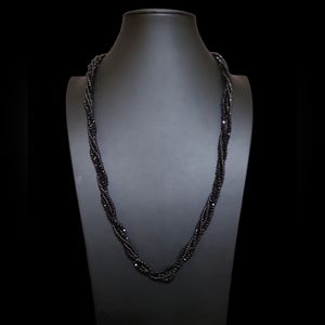 28" Black Joe Fresh Twisted Seed Bead Necklace Lot 8